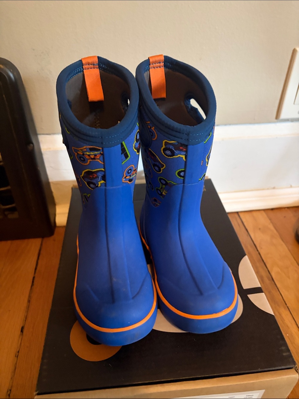 Bogs Kids Blue and Orange Monster Truck Boots - Picture 2 of 7